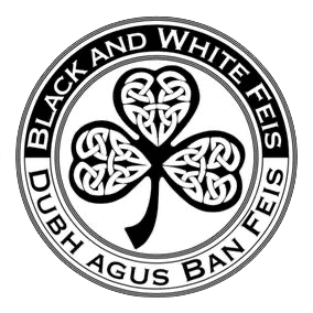 logo for Black and White Feis